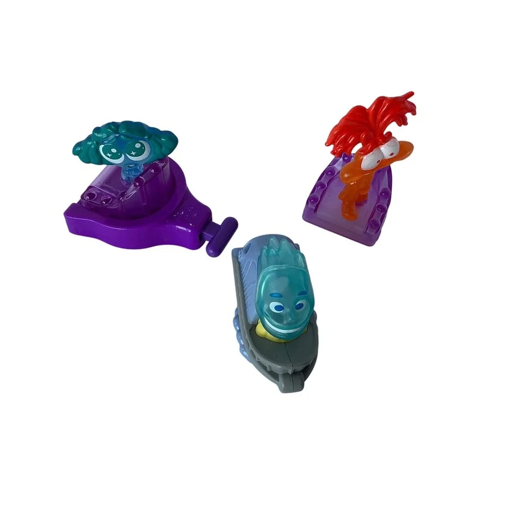 McDonalds Disney Pixar Elemental Happy Meal Toys Set of 3 Wade Ember Multi Color